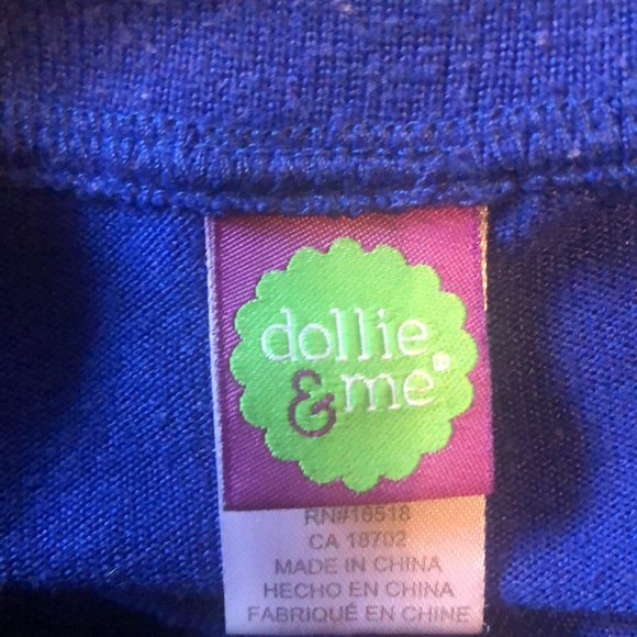 Girls very cute dress long sleeved Blue and circle design - Picture 3 of 3